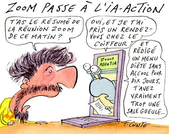 Dessin: Zoom veut transformer les conversations en actions (pas juste en résumés)